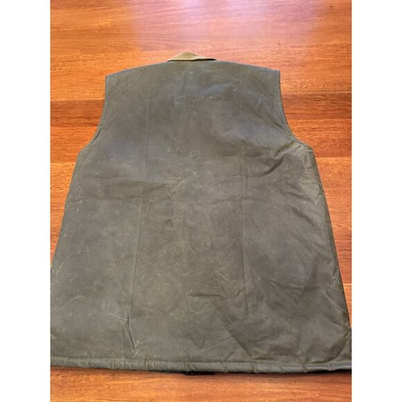 Large Vintage Hoggs Of Fife Waxed Canvas Hunting Vest Scottish - Picture 9 of 9